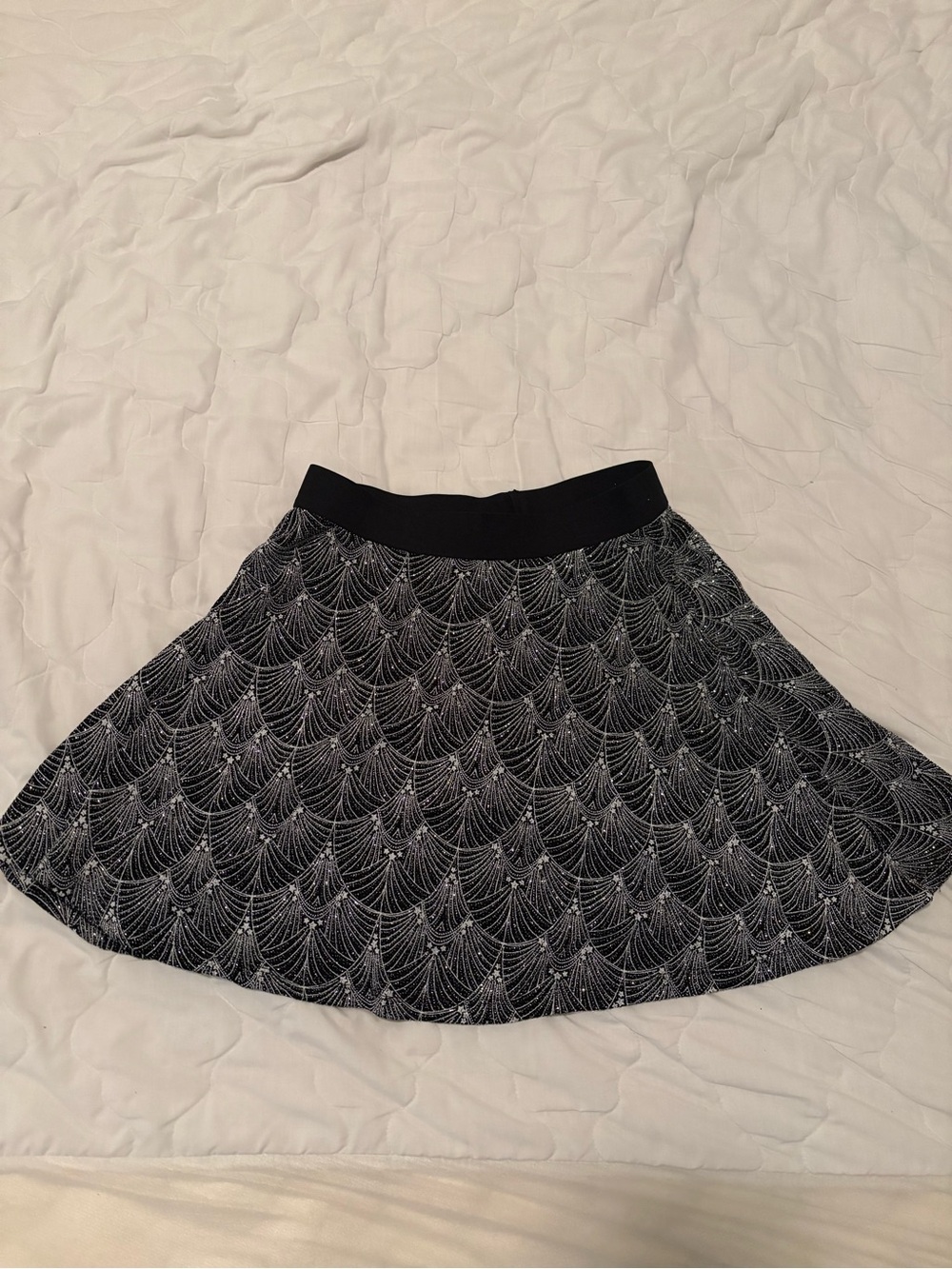 Black and Silver Glitter Skirt